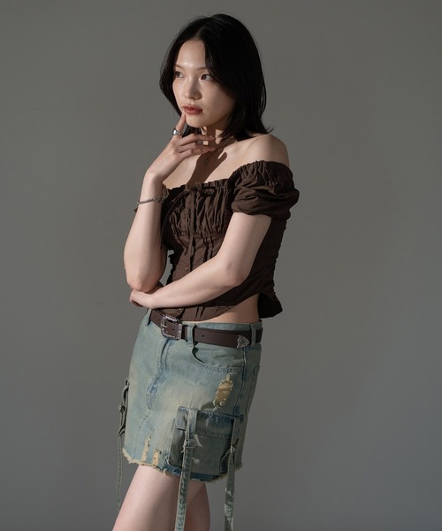 「apres jour mignon」 半袖ブラウス X-LARGE オフホワイト レディース_画像6