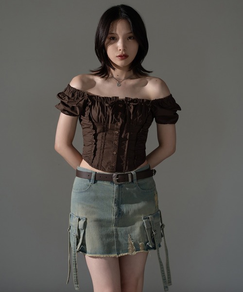 「apres jour mignon」 半袖ブラウス X-LARGE オフホワイト レディース_画像7