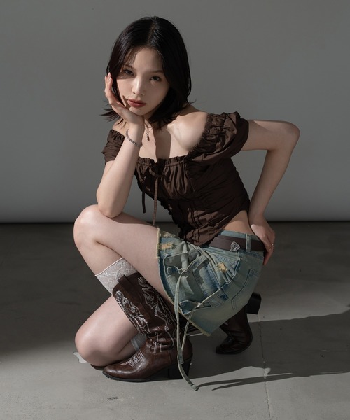 「apres jour mignon」 半袖ブラウス X-LARGE オフホワイト レディース_画像8