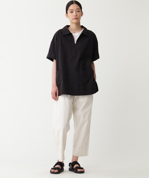 「MHL.」 半袖シャツ 2 ブラック レディース_画像3