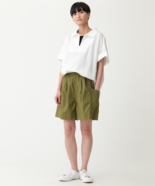 「MHL.」 半袖シャツ 2 ブラック レディース_画像6