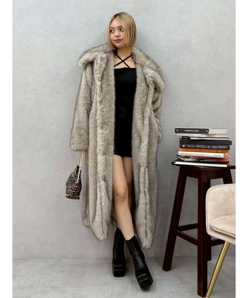 新品未使用！フェリスキャット毛皮コートリバーシブルフード付き 楽天市場】【取寄】コート フード付き フェイクファー コート ショート