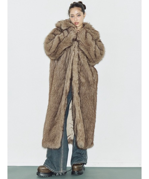 EVRIS（エヴリス） ダッフルコート コート フェイクファーロングコート