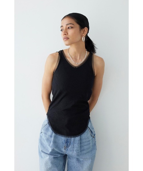 「ALEXIA STAM」 ノースリーブトップス M ホワイト レディース_画像9