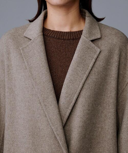 新品未使用　UNTITLED　リバーコート　チェスターコート　ウール100 UNTITLED（アンタイトル） コート チェスターコート 「ロング丈/軽やか