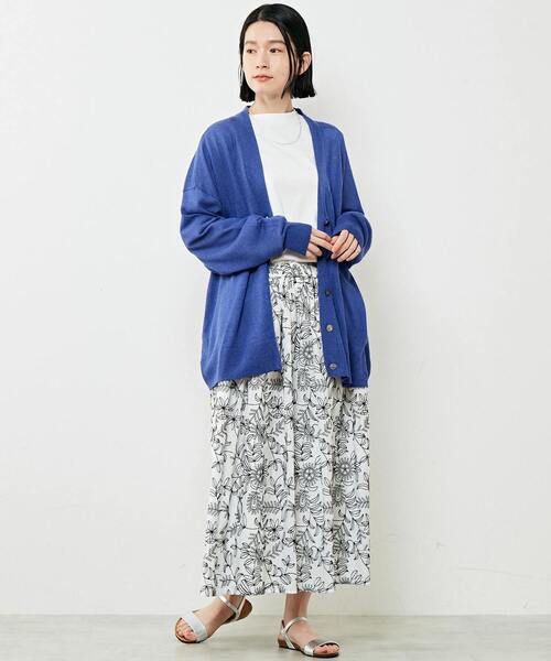 「MELROSE claire」 ニットカーディガン FREE ブラック レディース_画像2