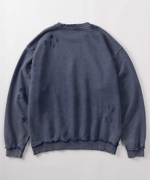 トレーナー スウェット 「72」ダメージ加工 ヴィンテージ 裏毛
