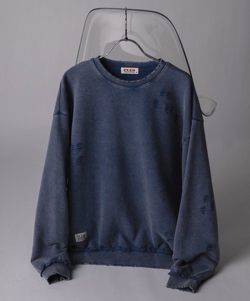 トレーナー スウェット 「72」ダメージ加工 ヴィンテージ 裏毛