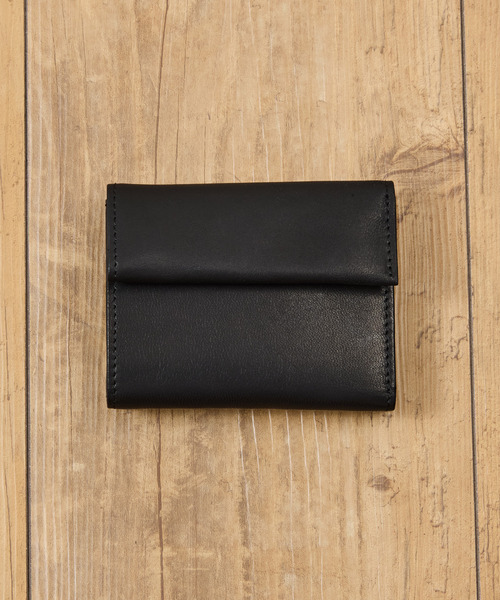 SLOW&CO 黒 レザー 二つ折り財布 SLOW 二つ折り財布 財布 メンズ レディース : ZOZOTOWN Yahoo!店