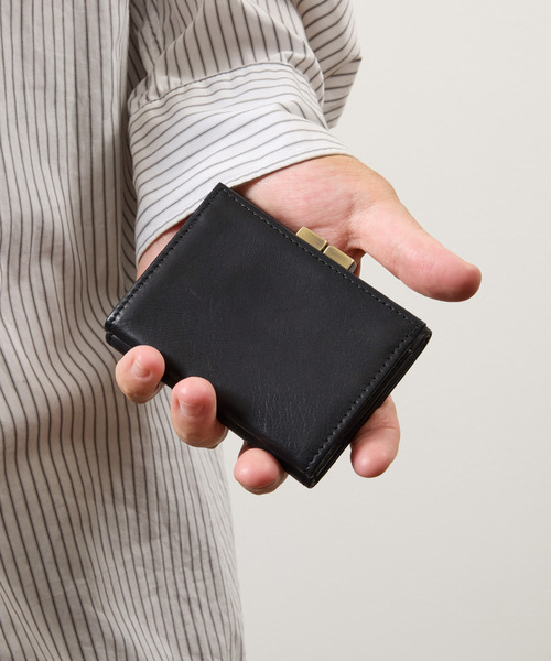 SLOW&CO 黒 レザー 二つ折り財布 SLOW 二つ折り財布 財布 メンズ レディース : ZOZOTOWN Yahoo!店