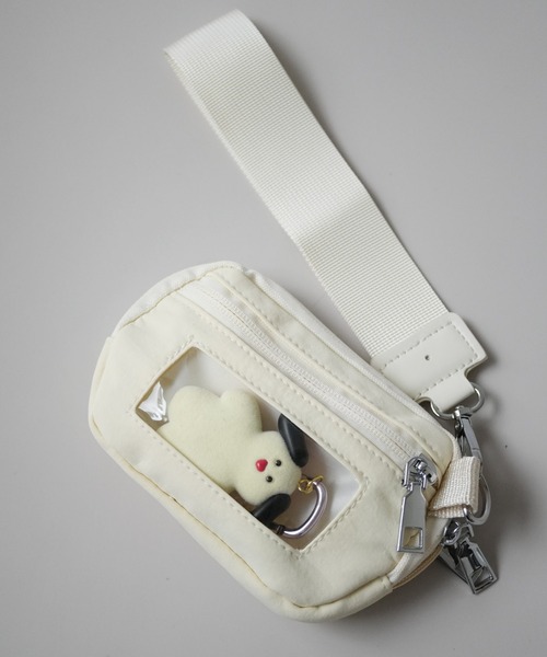 ウルフィ ストラップ付きモバイルポーチ　ブルー　め〜てれ ポーチ 「 Sowel. / ソエル 」 ストラップ付き ナイロン マルチ