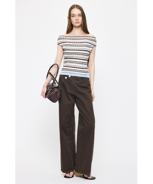 MOUSSY（マウジー） チノパン CROSS CHINO WIDE STRAIGHT レディース