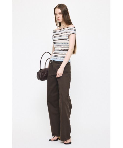 MOUSSY(マウジー) チノパン CROSS CHINO WIDE STRAIGHT レディース MOUSSY(マウジー) チノパン CROSS CHINO WIDE STRAIGHT レディース