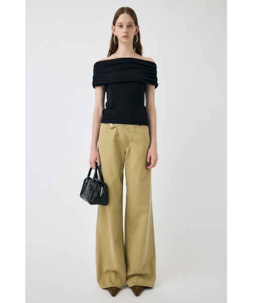 MOUSSY チノパン CROSS CHINO WIDE STRAIGHT レディース : ZOZOTOWN