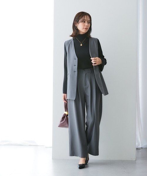 7days Life Styling ベスト ジレ 「UVカット/速乾」ミドル丈ストレッチ