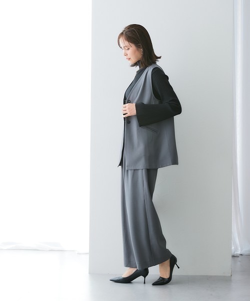 7days Life Styling ベスト ジレ 「UVカット/速乾」ミドル丈ストレッチ