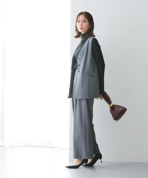 7days Life Styling ベスト ジレ 「UVカット/速乾」ミドル丈ストレッチ