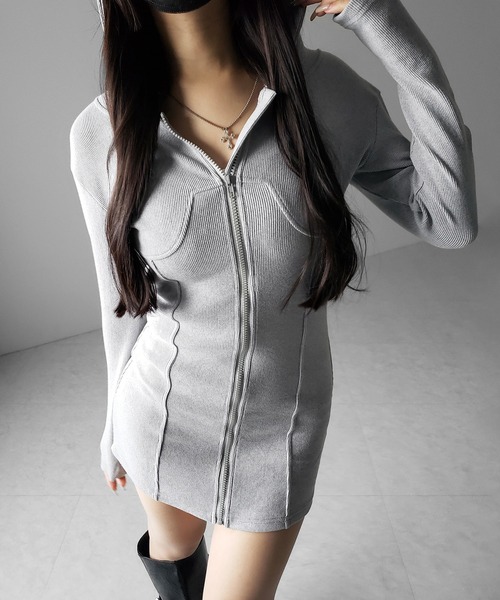 me+em select（ミームセレクト） ワンピース 「 2color 」フーディ