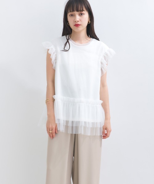 「terrace」 ノースリーブトップス MEDIUM イエロー レディース_画像5