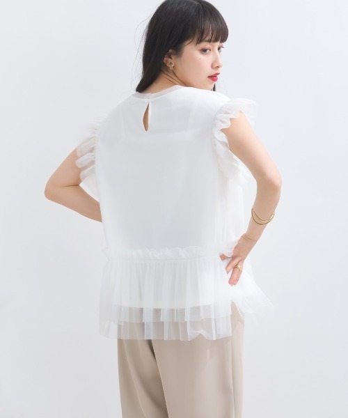 「terrace」 ノースリーブトップス MEDIUM イエロー レディース_画像7