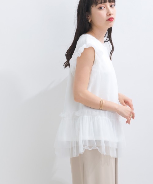 「terrace」 ノースリーブトップス MEDIUM イエロー レディース_画像8