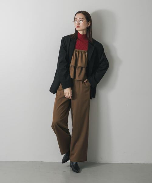 【BROWN】マルチWAY スカート パンツ レイヤードセット(セットアイテム) BEAMS OUTLET｜マルチWAY スカート パンツ レイヤードセット(セット