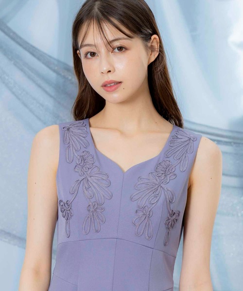 「NOELA」 ノースリーブワンピース S グレー レディース_画像4