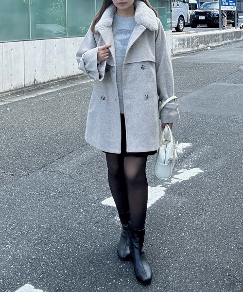 Theory グレー ノーカラーコート（取り外し可能なベルトつき） Theory グレー ノーカラーコート（取り外し可能なベルトつき） - メルカリ