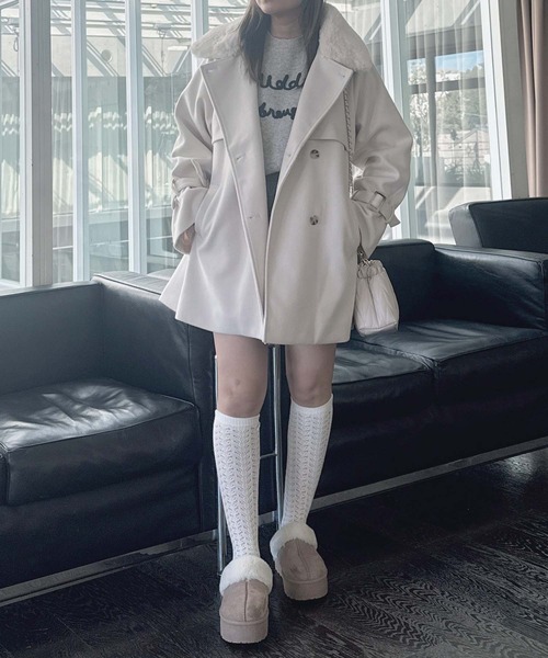 AS KNOW AS（アズノゥアズ） コート チェスターコート取り外し可能