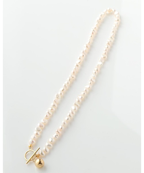 ネックレス 淡水バロックパールマンテルネックレス レディース