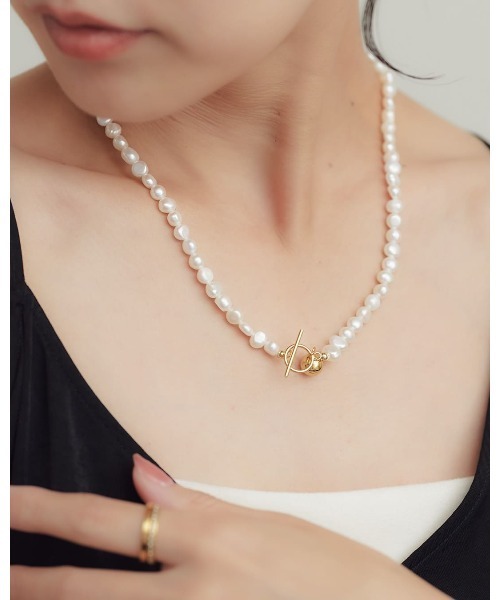 ネックレス 淡水バロックパールマンテルネックレス レディース