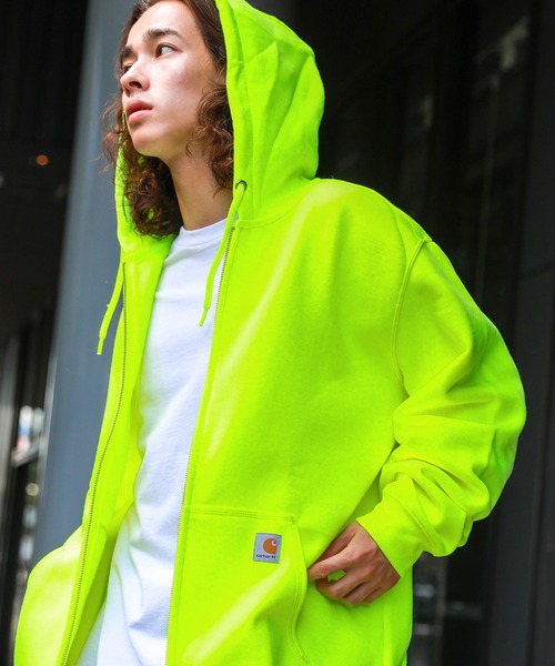 Carhartt 「Carhartt」 ジップアップパーカー M イエロー メンズ