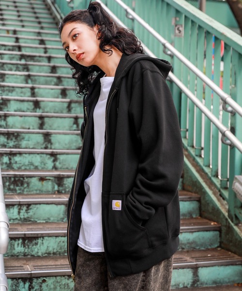 Carhartt 「Carhartt」 ジップアップパーカー M イエロー メンズ