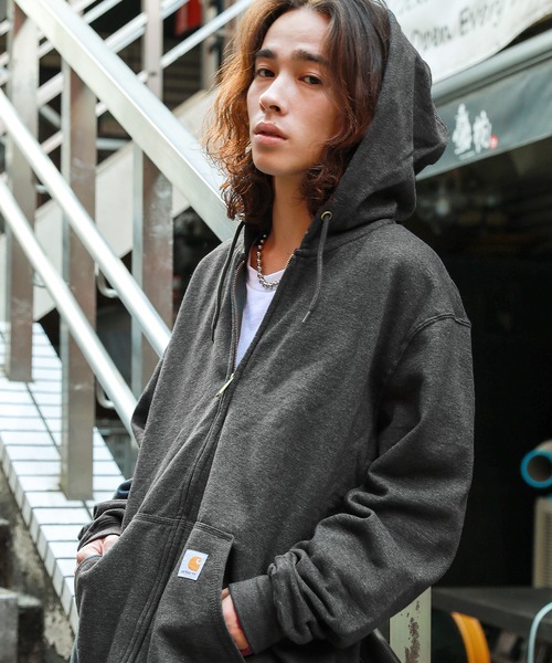 Carhartt 「Carhartt」 ジップアップパーカー M イエロー メンズ