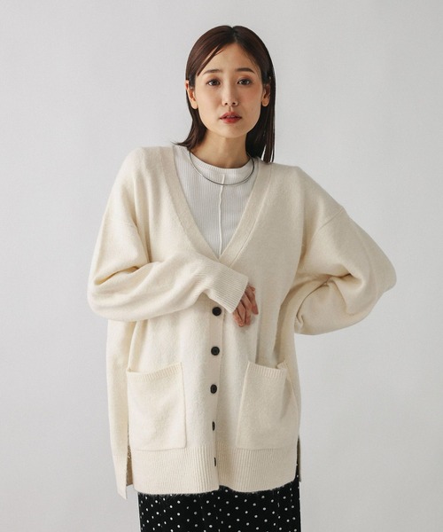 GLOBAL WORK（グローバルワーク） カーディガン ふわふわHugmeVネック