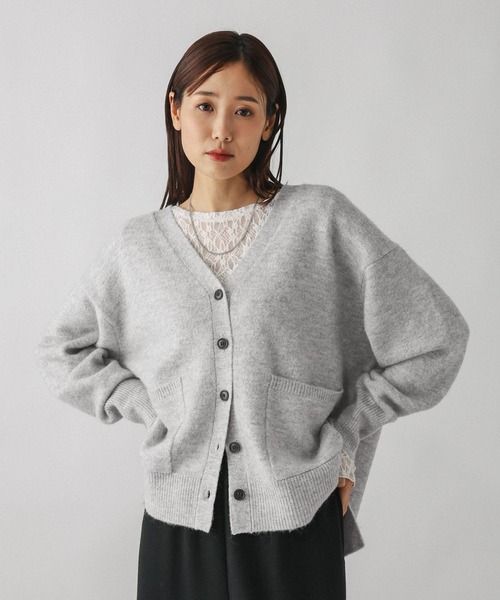 GLOBAL WORK（グローバルワーク） カーディガン ふわふわHugmeVネック