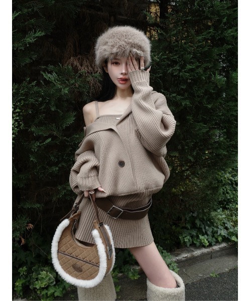 Darich（ダーリッチ） ワンピース ローウエストデザインニット