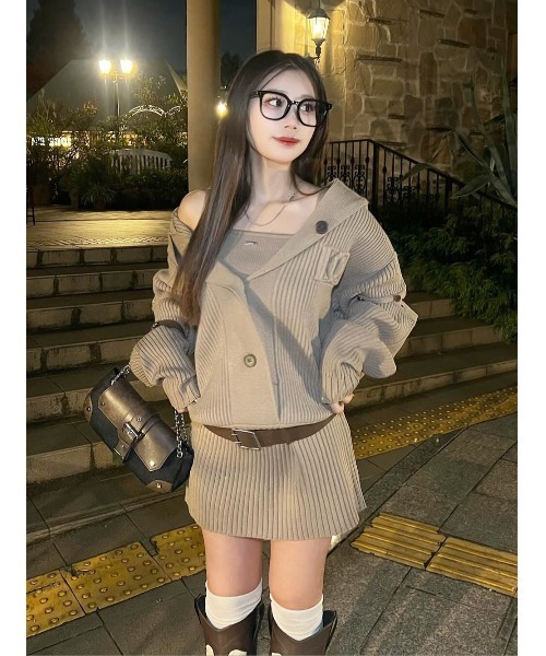 Darich（ダーリッチ） ワンピース ローウエストデザインニット
