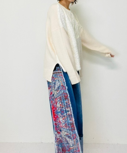 「DOLLUPOOPS」 長袖ニット 38 アイボリー レディース_画像2