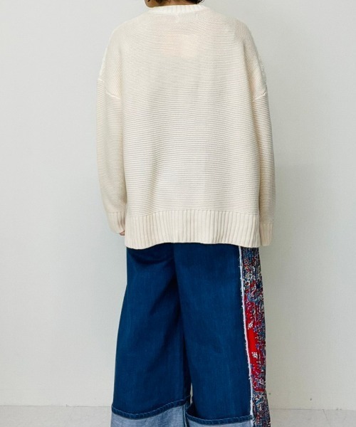 「DOLLUPOOPS」 長袖ニット 38 アイボリー レディース_画像8