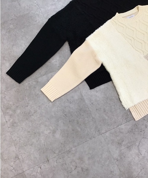 「DOLLUPOOPS」 長袖ニット 38 アイボリー レディース_画像9