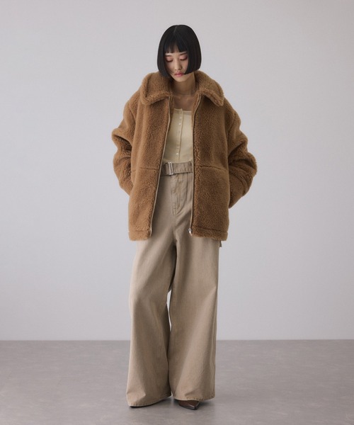 ADAM ET ROPE'（アダムエロペ） ブルゾン アウター スウィッチングボア