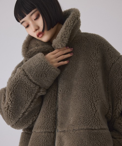 アダムエロペ（ADAM ET ROPE’）/スウィッチングボアブルゾン ADAM ET ROPE'（アダムエロペ） ブルゾン アウター スウィッチングボア