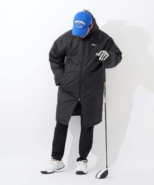 FILA GOLF 「FILA GOLF」 コート MEDIUM ブラック メンズ : ZOZOTOWN