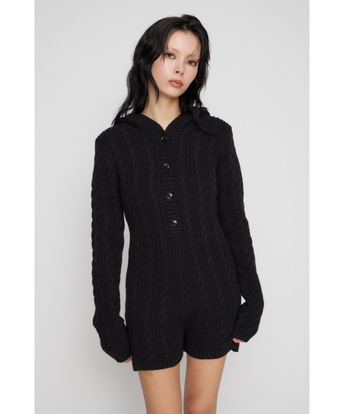 LAGUA GEM（ラグアジェム） オールインワン HOODIE CABLE ロンパース