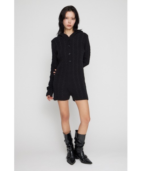 LAGUA GEM（ラグアジェム） オールインワン HOODIE CABLE ロンパース