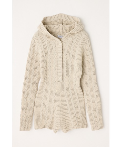 LAGUA GEM（ラグアジェム） オールインワン HOODIE CABLE ロンパース