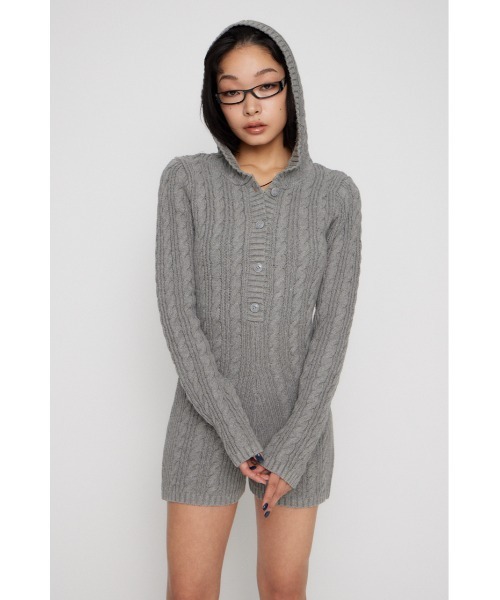 LAGUA GEM（ラグアジェム） オールインワン HOODIE CABLE ロンパース
