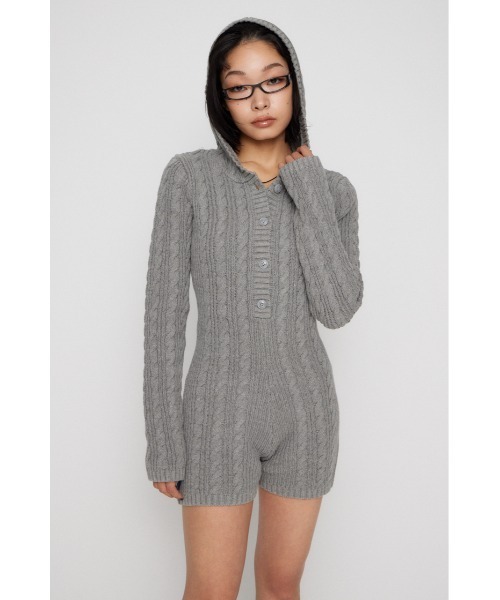 LAGUA GEM（ラグアジェム） オールインワン HOODIE CABLE ロンパース
