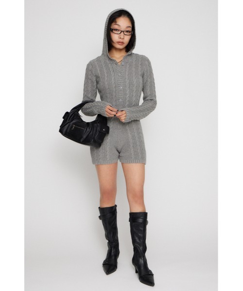 LAGUA GEM（ラグアジェム） オールインワン HOODIE CABLE ロンパース
